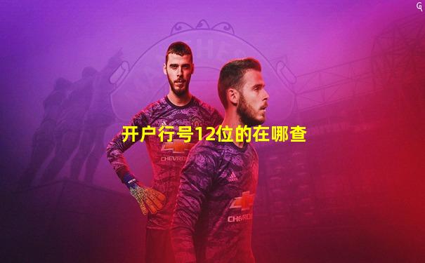 开户行号12位的在哪查