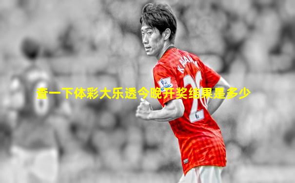 查一下体彩大乐透今晚开奖结果是多少